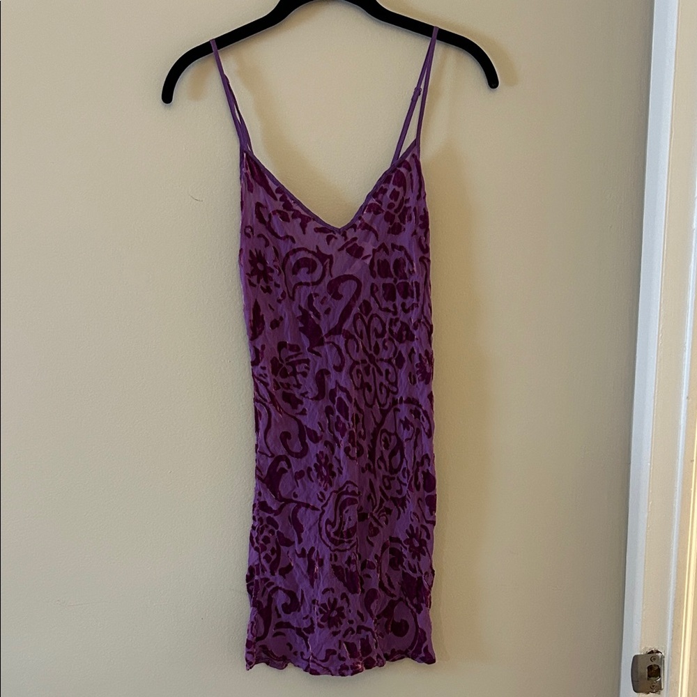 Victoria's Secret Purple Velvet Burnout Slip Lingerie